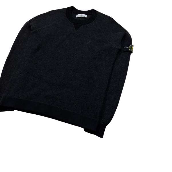 Stone Island 2017 Grey Knitted Crewneck - Medium