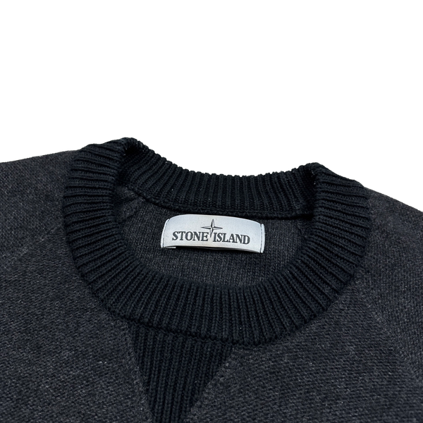 Stone Island 2017 Grey Knitted Crewneck - Medium