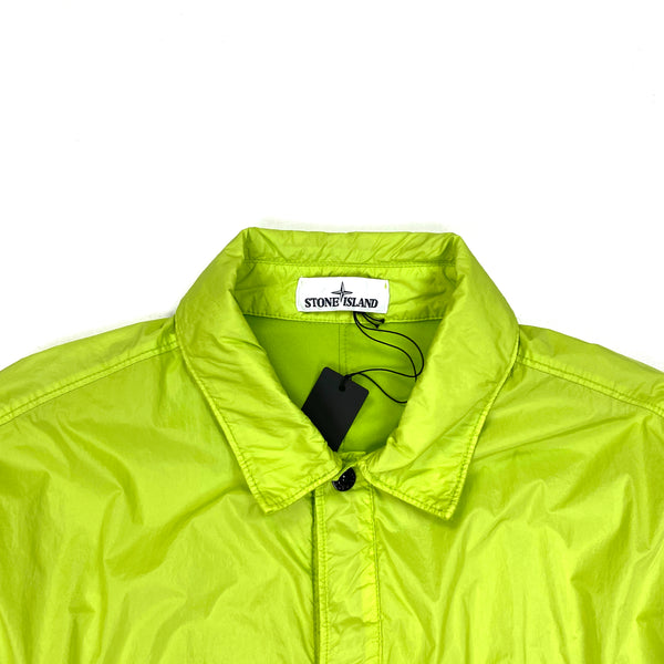 Stone Island Neon Green Garment Dyed Crinkle Reps Jacket