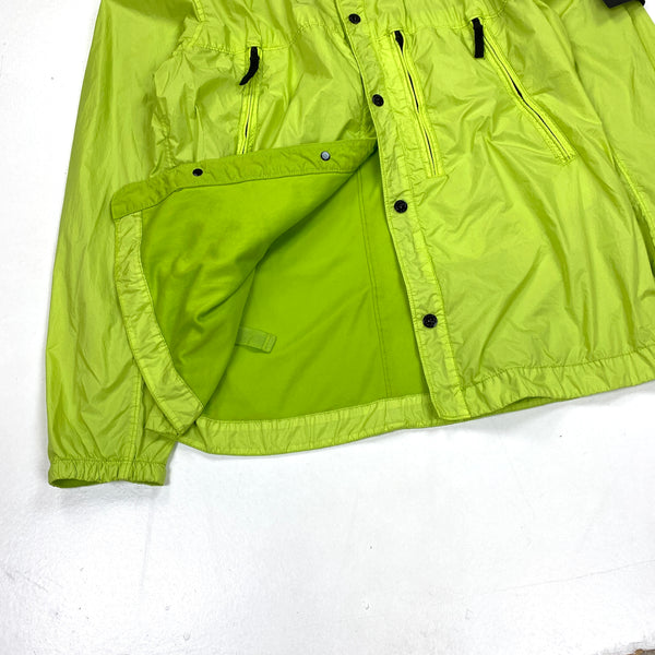 Stone Island Neon Green Garment Dyed Crinkle Reps Jacket