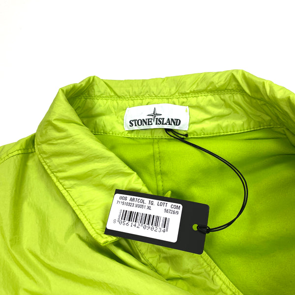 Stone Island Neon Green Garment Dyed Crinkle Reps Jacket