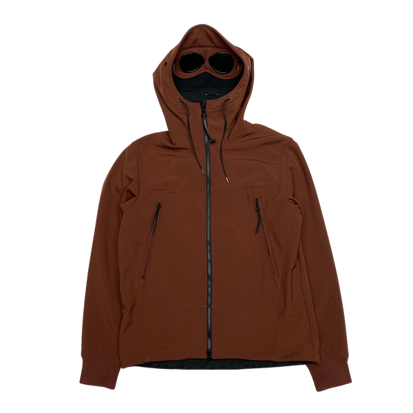 CP Company Brick Red Goggle Soft Shell Jacket