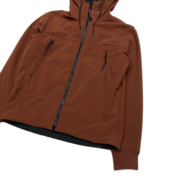CP Company Brick Red Goggle Soft Shell Jacket