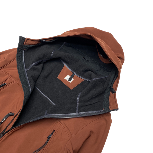 CP Company Brick Red Goggle Soft Shell Jacket
