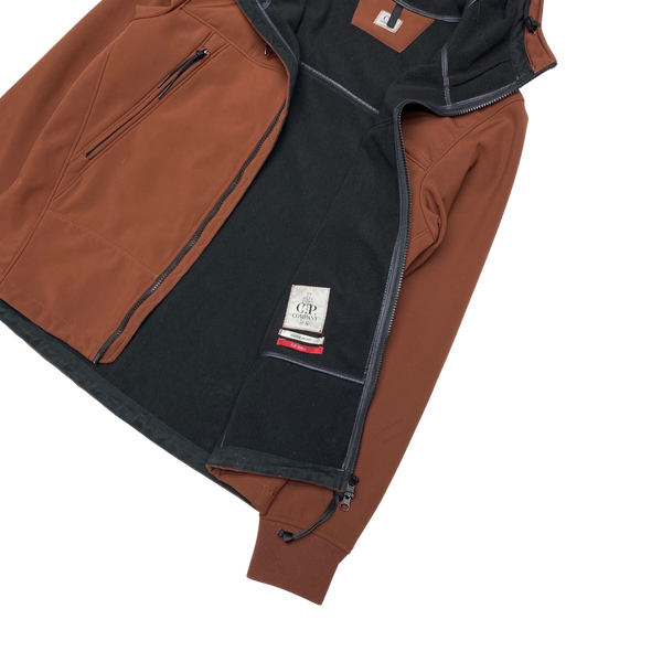 CP Company Brick Red Goggle Soft Shell Jacket