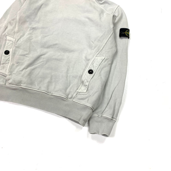 Stone Island Light Grey Pullover Hoodie