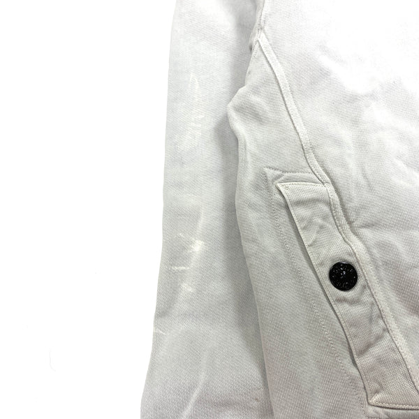 Stone Island Light Grey Pullover Hoodie