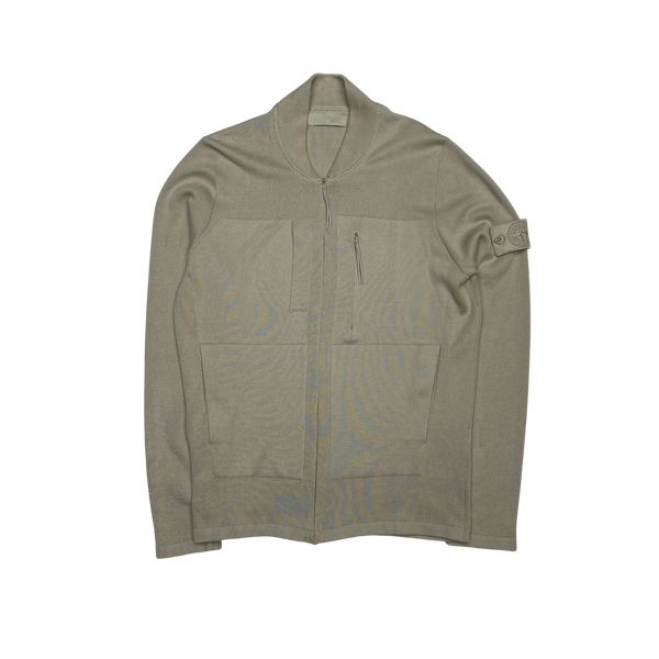 Stone Island 2018 Beige Ghost Wool Zipped Jumper