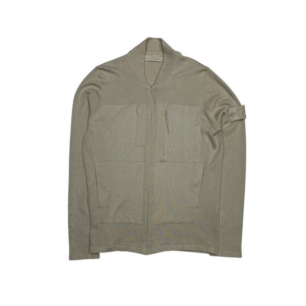 Stone Island 2018 Beige Ghost Wool Zipped Jumper