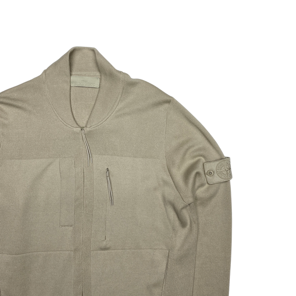 Stone Island 2018 Beige Ghost Wool Zipped Jumper
