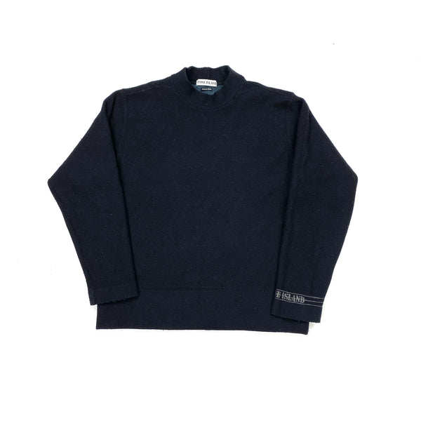 Stone Island 1998 Mock Neck Wool Jumper