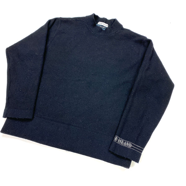 Stone Island 1998 Mock Neck Wool Jumper