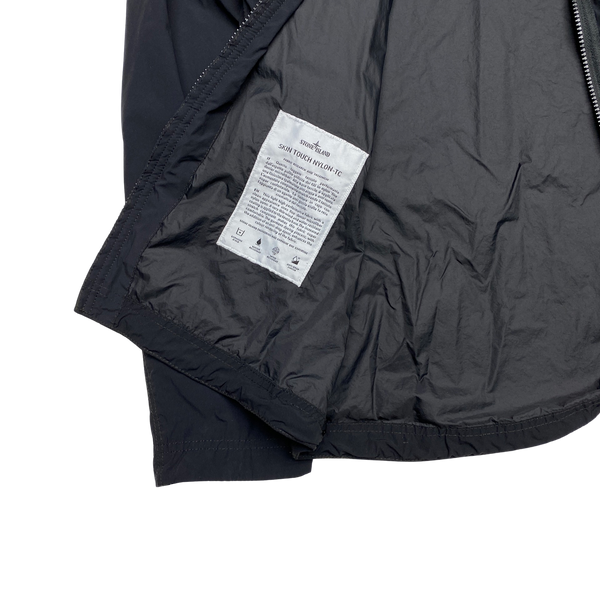 Stone Island Black Skin Touch Nylon Hooded Jacket