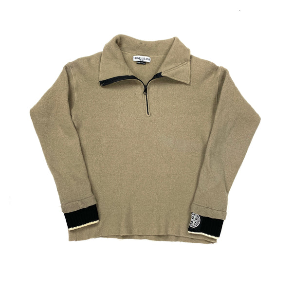 Stone Island 2003 High Neck Quarter Zipped Jumper