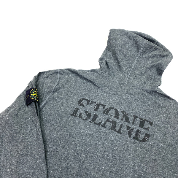 Stone Island Spellout Text Lightweight Hoodie