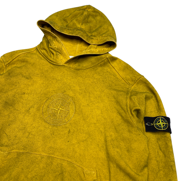 Stone Island x Supreme Mustard 2019 Dust Treatment Hoodie