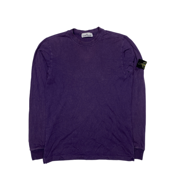 Stone Island 2015 Purple Cotton Lightweight Crewneck