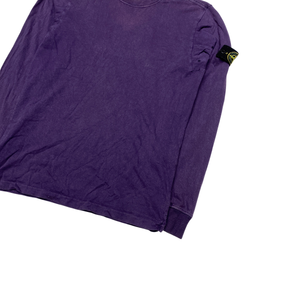 Stone Island 2015 Purple Cotton Lightweight Crewneck