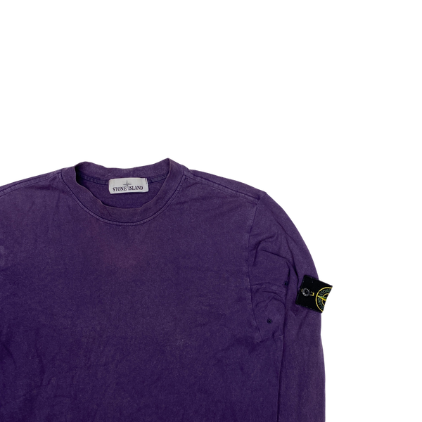 Stone Island 2015 Purple Cotton Lightweight Crewneck