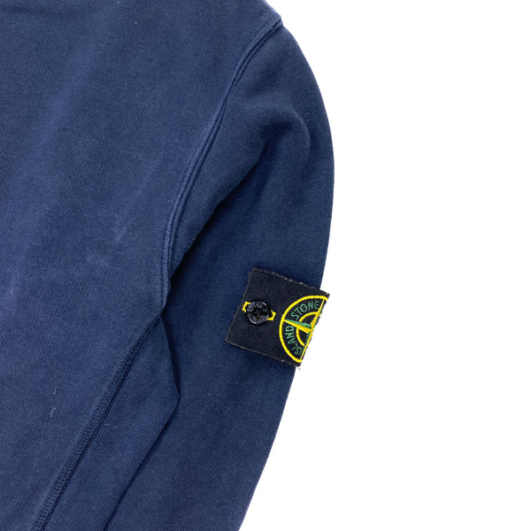 Stone Island Navy Crewneck Cotton Sweatshirt