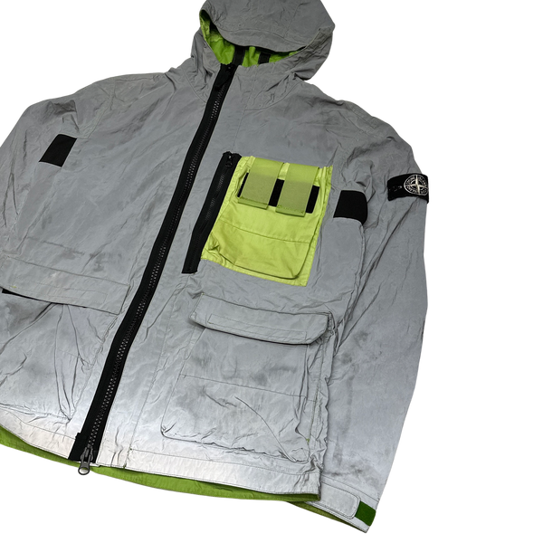Stone island mussola gommata reflective jacket store