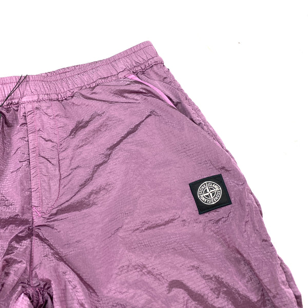 Stone Island 2020 Pink Nylon Metal Rip Stop Tracksuit Bottoms