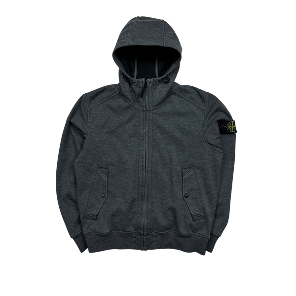 Stone Island Dark Grey Hooded Soft Shell - Large
