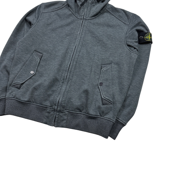 Stone Island Dark Grey Hooded Soft Shell - Large