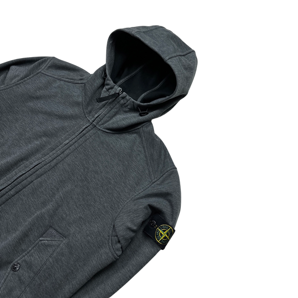 Stone Island Dark Grey Hooded Soft Shell - Large