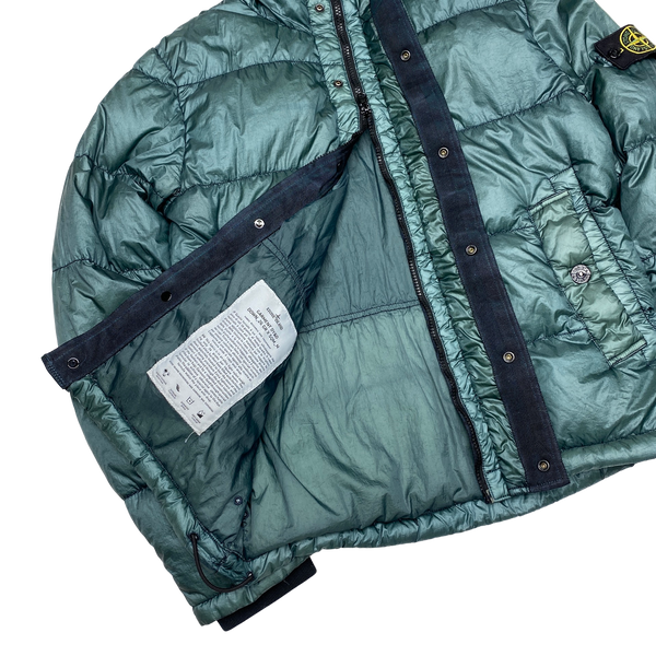 Stone Island Petrol Green Garment Dyed Puffer Jacket