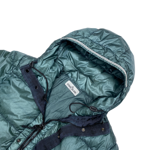 Stone Island Petrol Green Garment Dyed Puffer Jacket