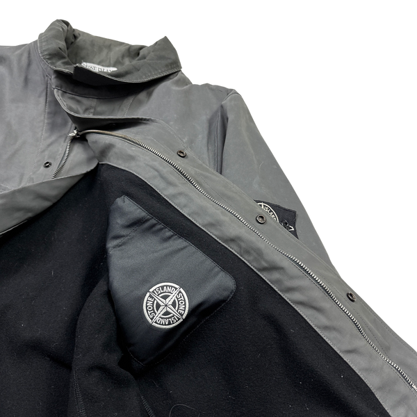 Stone Island 2007 Antiqued Reflective Field Jacket - Large