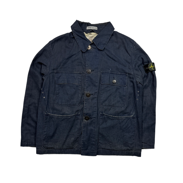 Stone Island 1999 Waxed Cotton Multipocket Jacket - Medium
