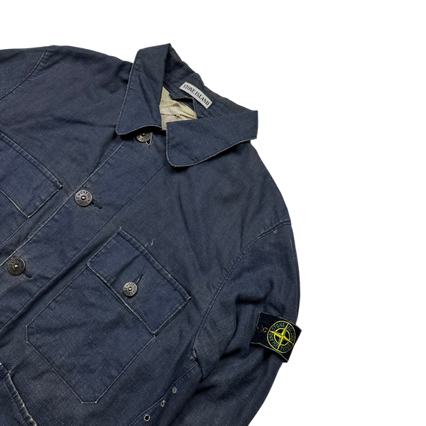 Stone Island 1999 Waxed Cotton Multipocket Jacket - Medium