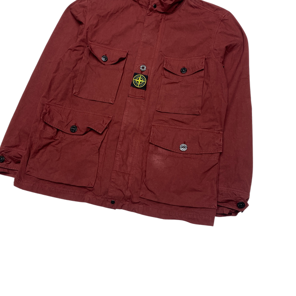 Stone Island 2020 Red Cotton Cordura Field Jacket