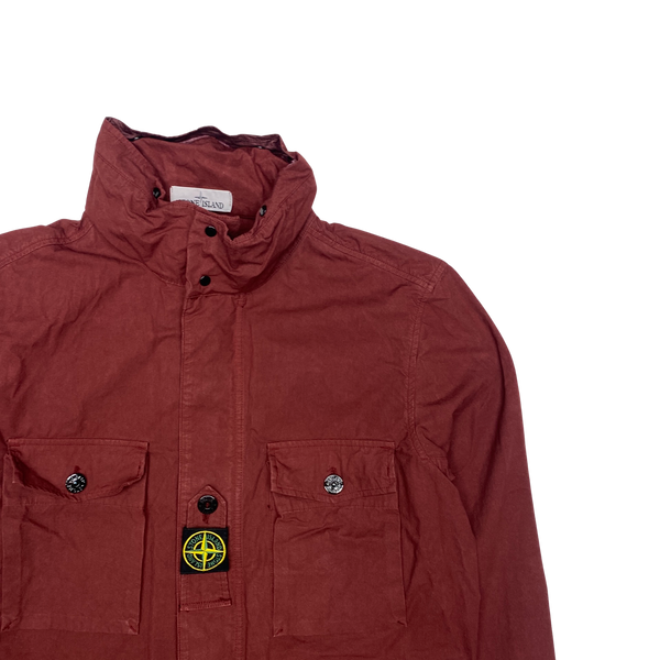 Stone Island 2020 Red Cotton Cordura Field Jacket