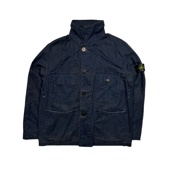 Stone Island 1999 Waxed Cotton Multipocket Jacket - Medium