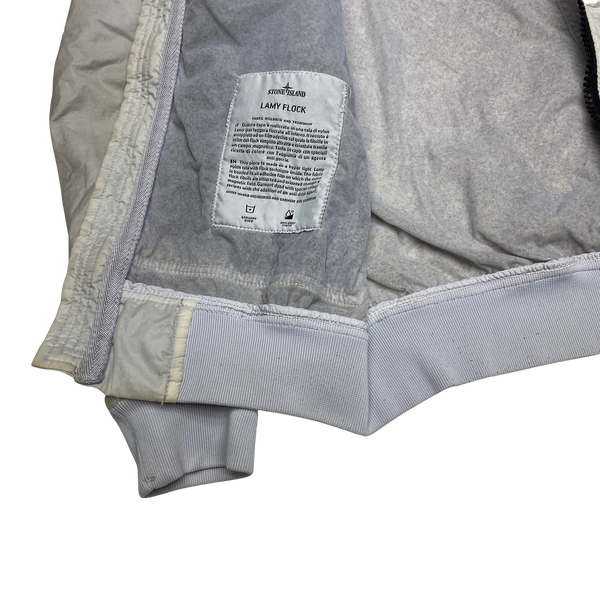 Stone Island 2018 Ice White Lamy Flock Hooded Jacket