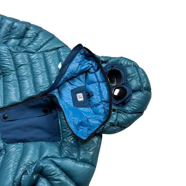 CP Company Light Blue D D Shell Goggle Puffer Jacket - XXL