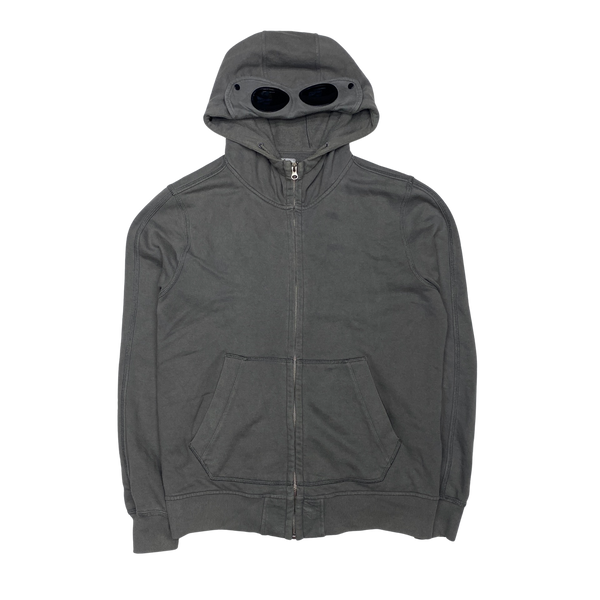 CP Company Grey Cotton Goggle Hoodie