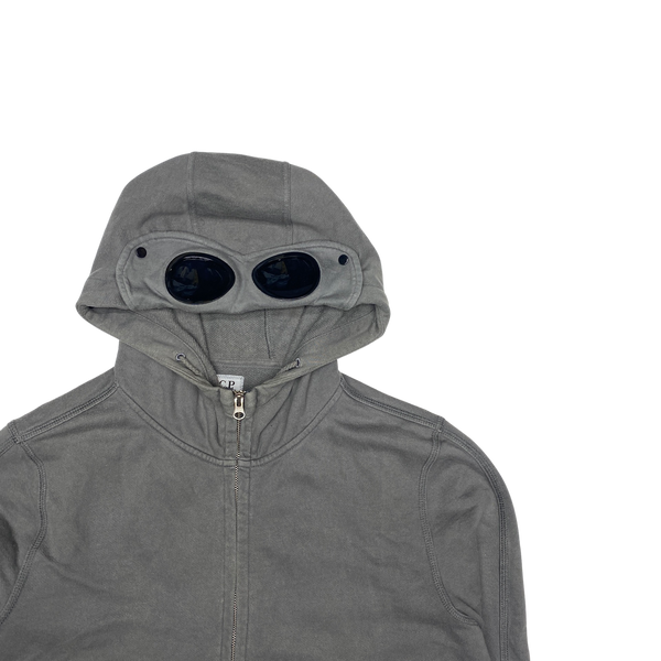 CP Company Grey Cotton Goggle Hoodie