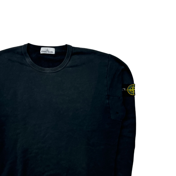 Stone Island 2016 Black Cotton Crewneck Sweatshirt - Large