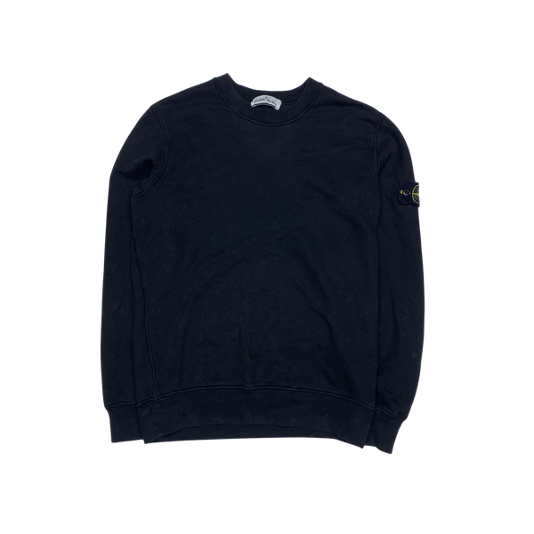 Stone Island 2020 Black Cotton Crewneck Sweatshirt