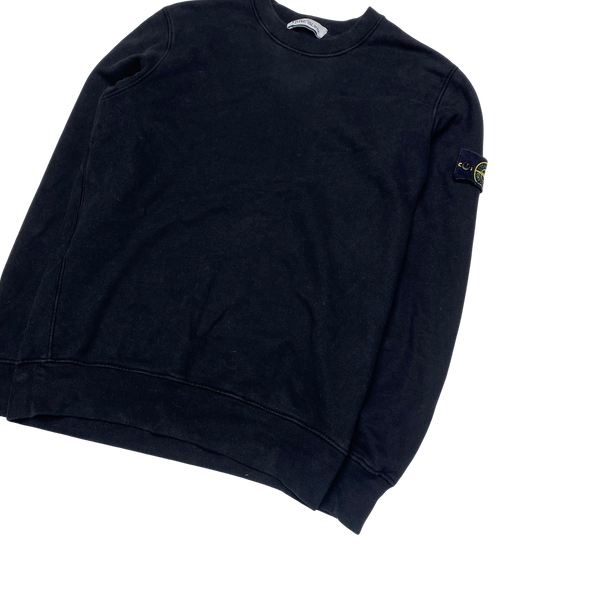 Stone Island 2020 Black Cotton Crewneck Sweatshirt