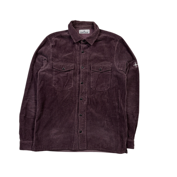Stone Island AW2020 Purple Jumbo Cord Shirt - Medium