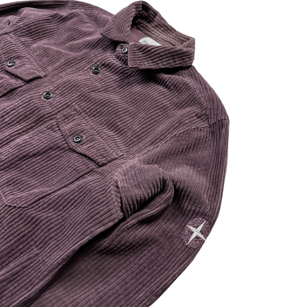 Stone Island AW2020 Purple Jumbo Cord Shirt - Medium