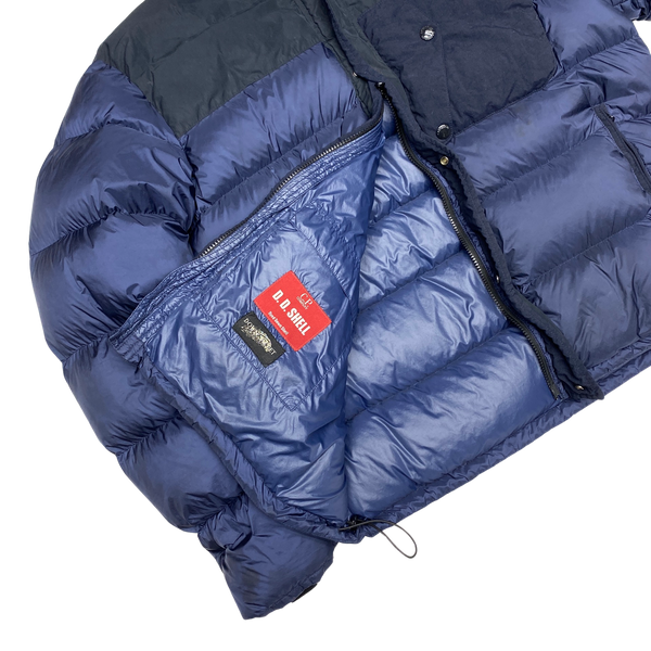 CP Company Two Tone Navy D D Shell Goggle Puffer