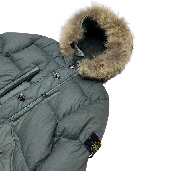 Stone Island 2017 Grey Resin Poplin Down TC Puffer Jacket