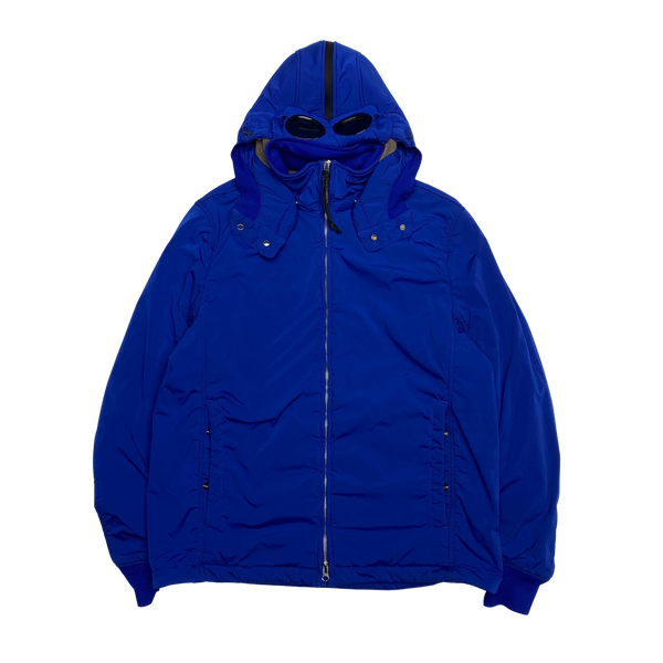 CP Company Blue Fleece Lined Nycra Stretch Goggle Jacket