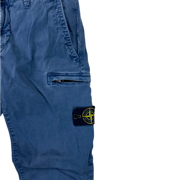 Stone Island Blue Skinny Fit Cargo Trousers